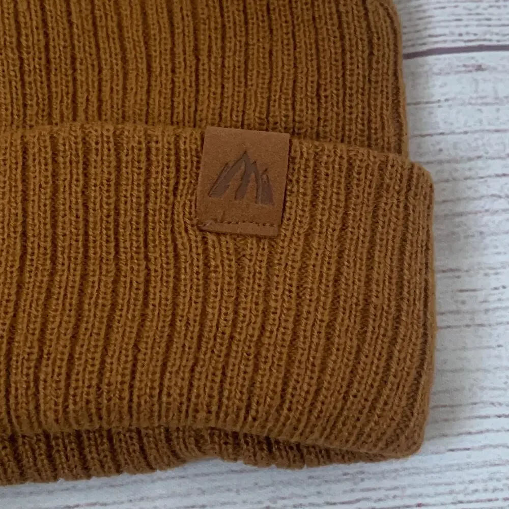 LMLALML Boys Brown Beanie Hat Ribbed Winter Stocking Hat Size Small